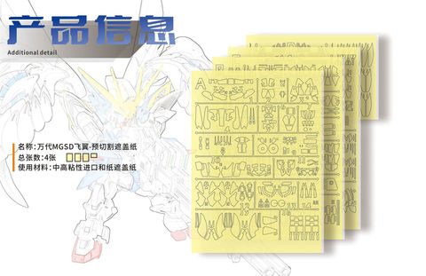 YYZ模型工作室】預購1月新月預裁切遮蓋貼紙- MGSD飛翼零式特裝型