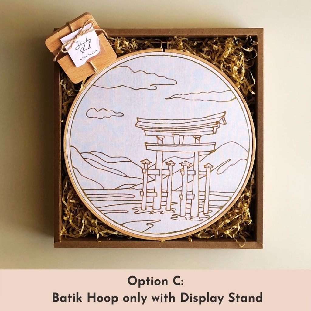 Batik Hoop Only with Display Stand
