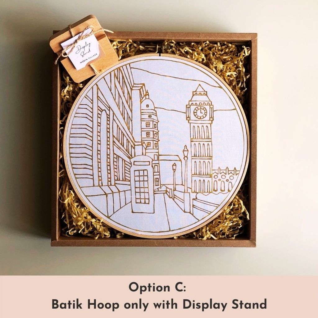 Batik Hoop Only with Display Stand