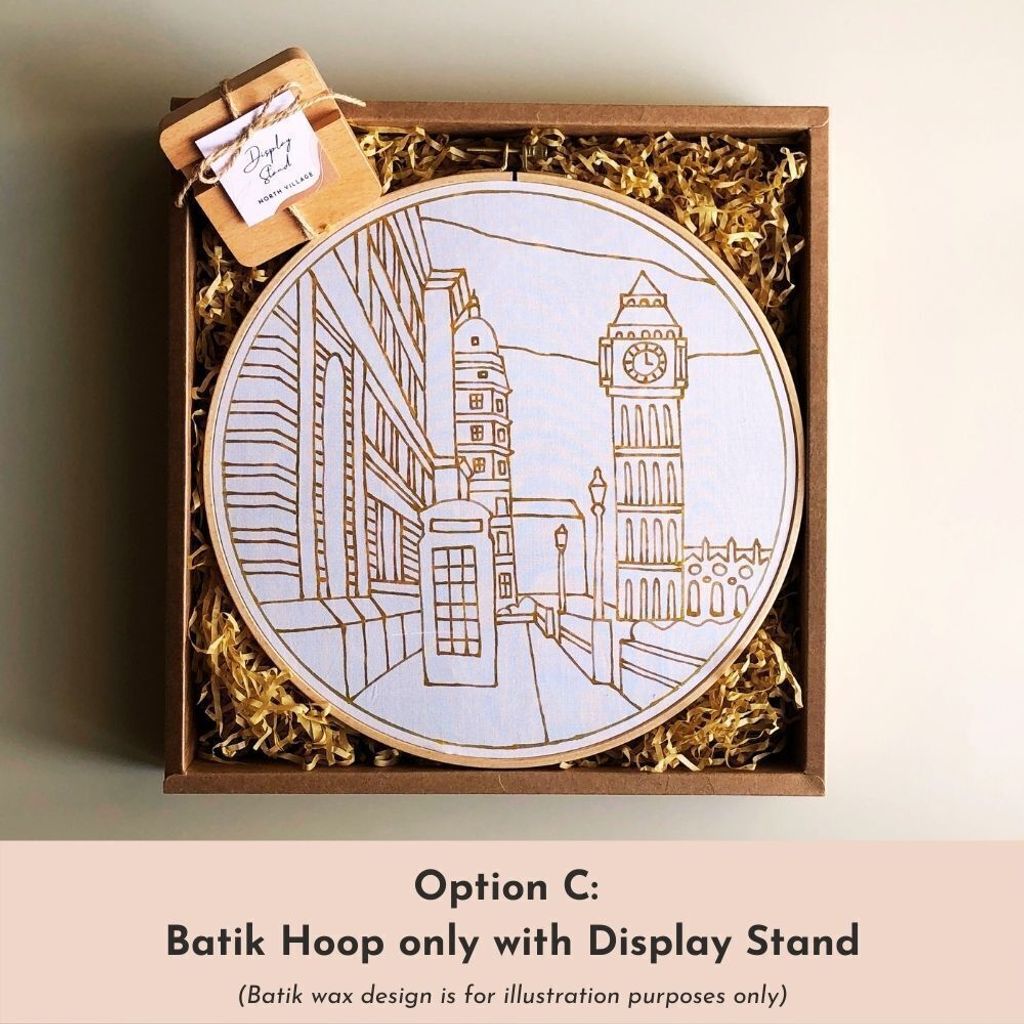 Batik Hoop Only with Display Stand