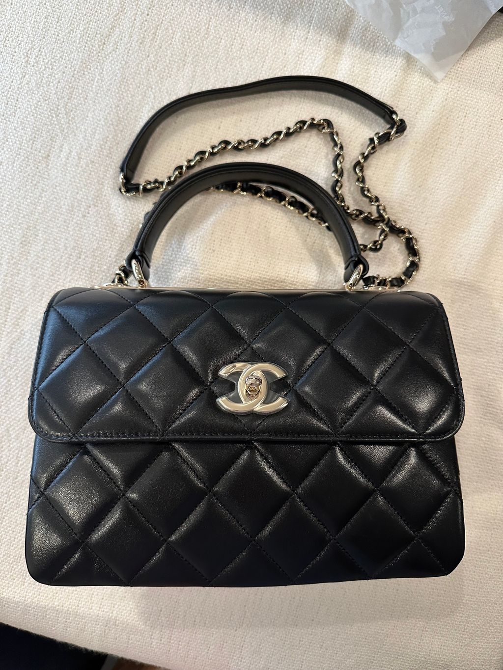 Chanel Flap Bag With Top Handle – ILUXURY LTD
