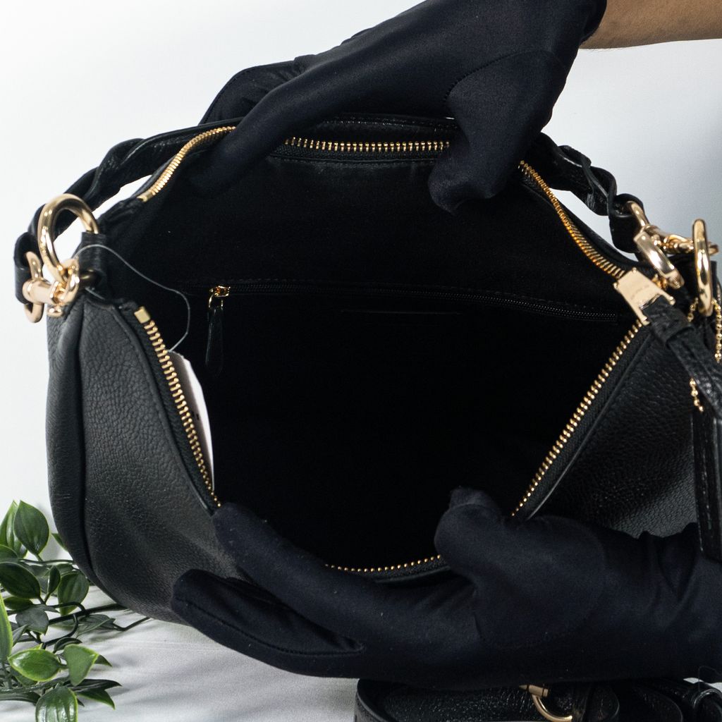 COACH Jules Leather Hobo in Black 3