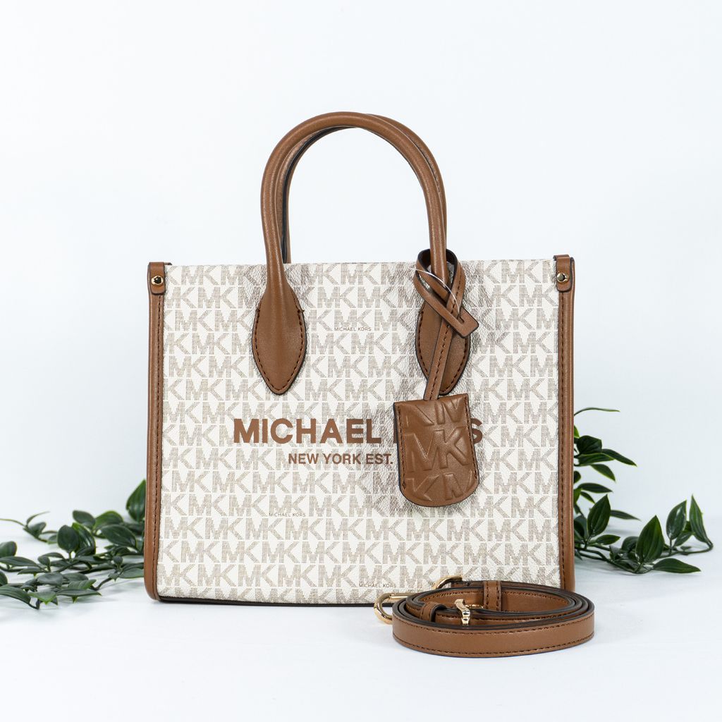 Michael Kors, Bags, Michael Kors Mirella Small Shopper Tote Shoulder Bag  Mk Brown