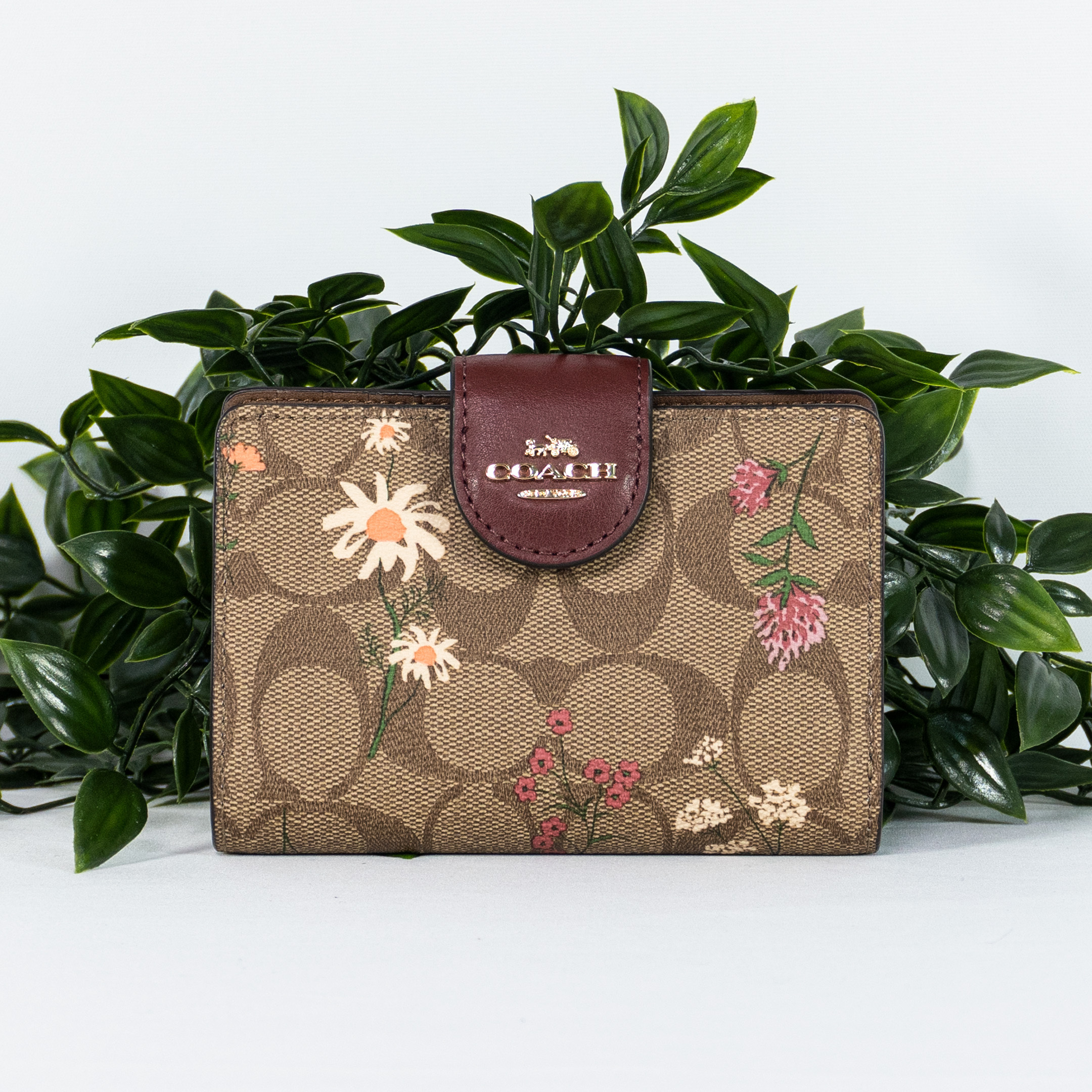 COACH Medium Corner Zip Wallet in Signature Canvas With Wildflower Print in Khaki Multi (C8730) – Masfreenky Shopperholic COACH Medium Corner Zip Wallet in Signature Canvas With Wildflower Print in Khaki Multi (C8730) – Masfreenky Shopperholic