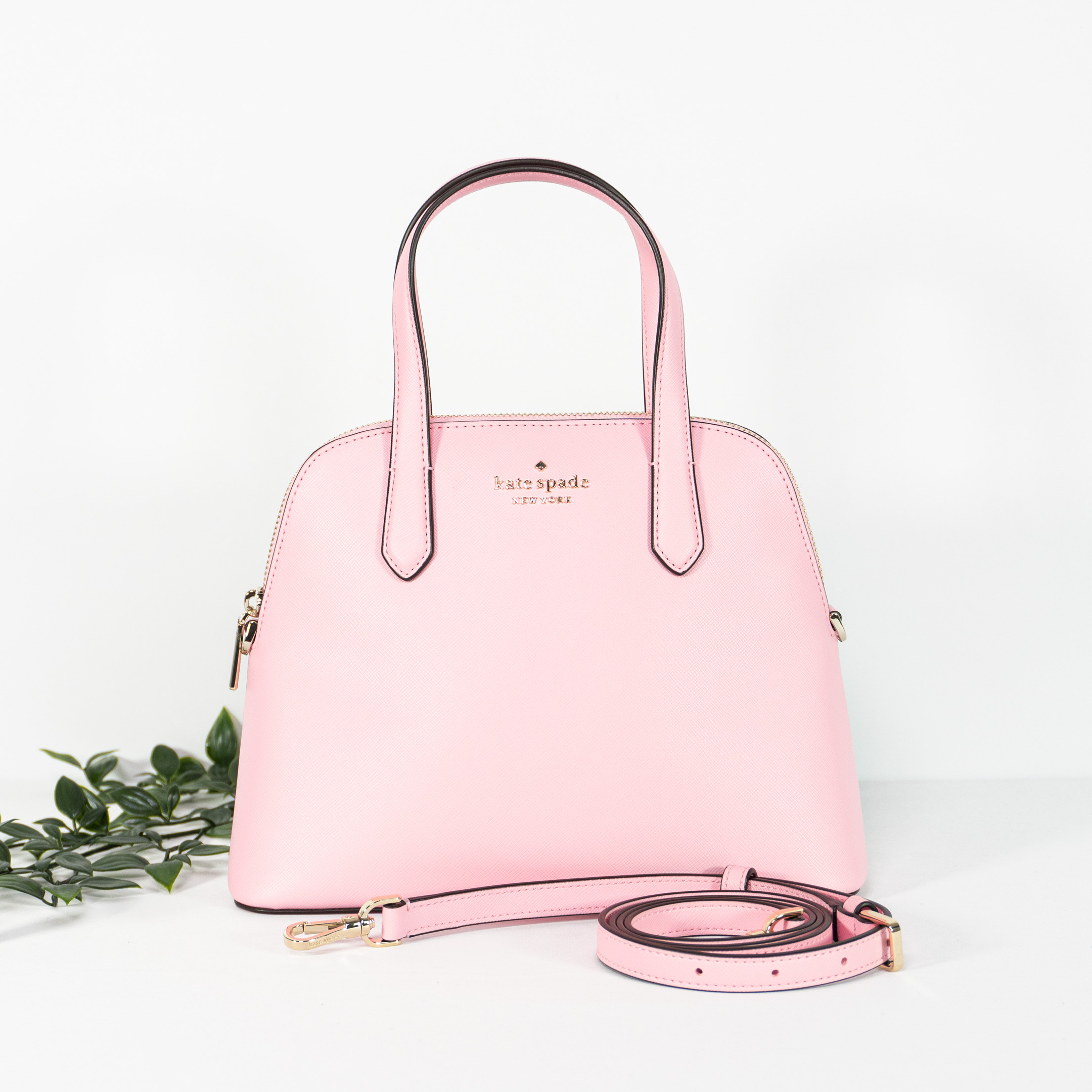 Kate Spade New York Mitten Pink Schuyler Saffiano PVC Medium Top Zip Tote  Bag 