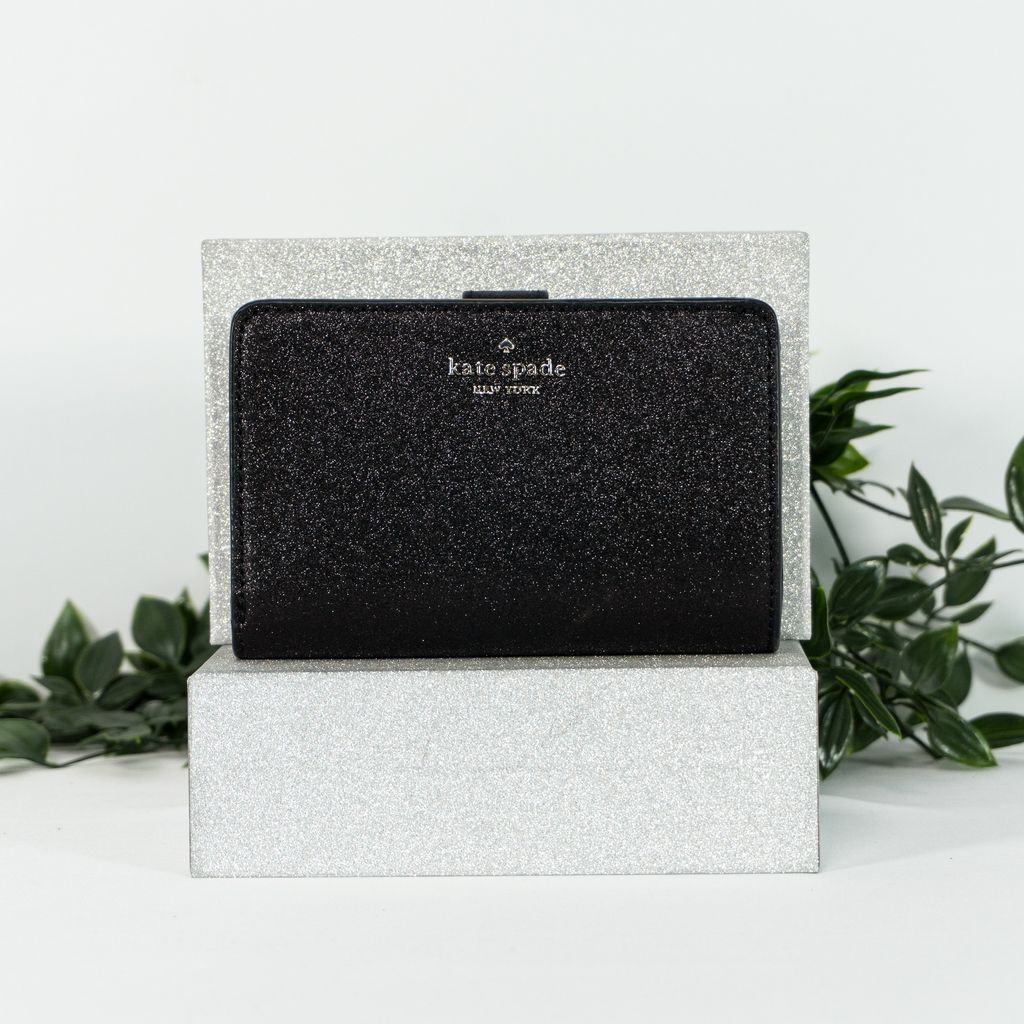 KATE SPADE Boxed Tinsel Medium Wallet in Black 1