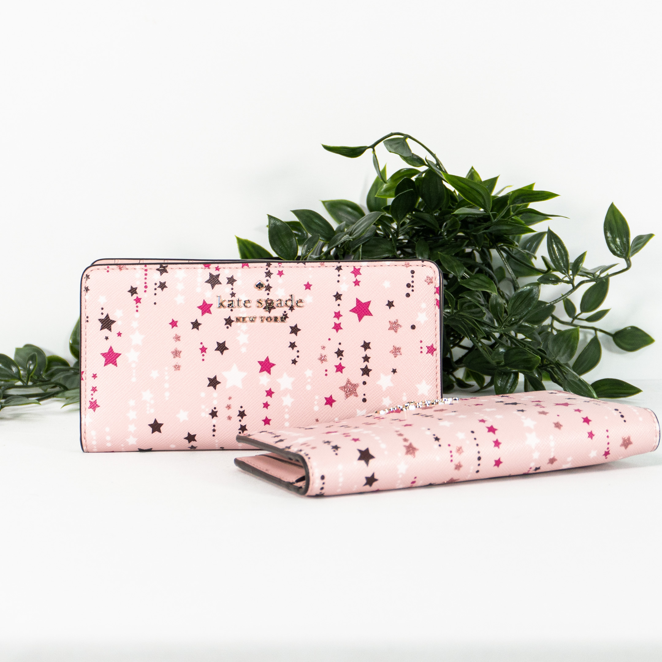 KATE SPADE Staci Large Slim Bifold Wallet in Pink Multi (K4726) –  Masfreenky Shopperholic