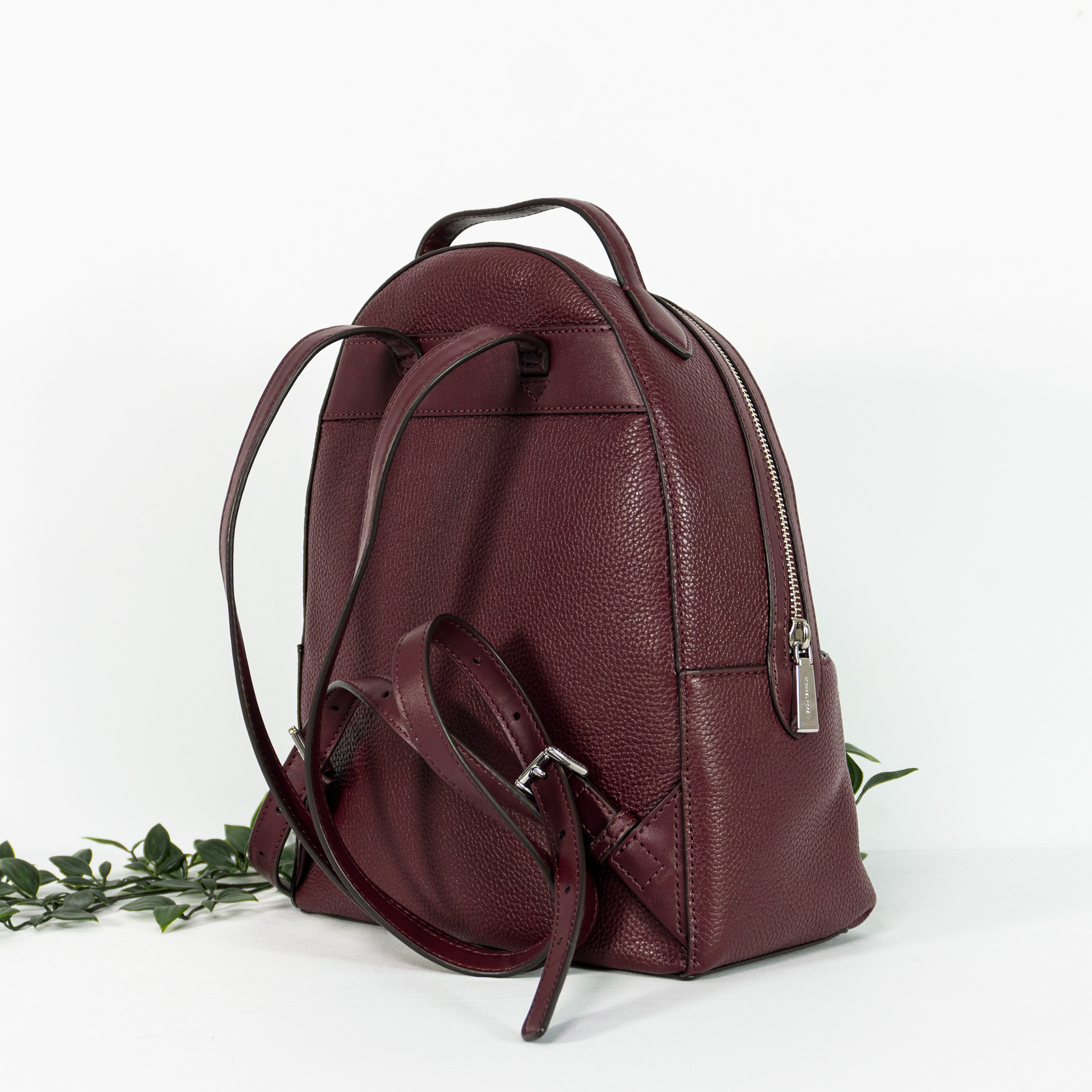burgundy michael kors backpack