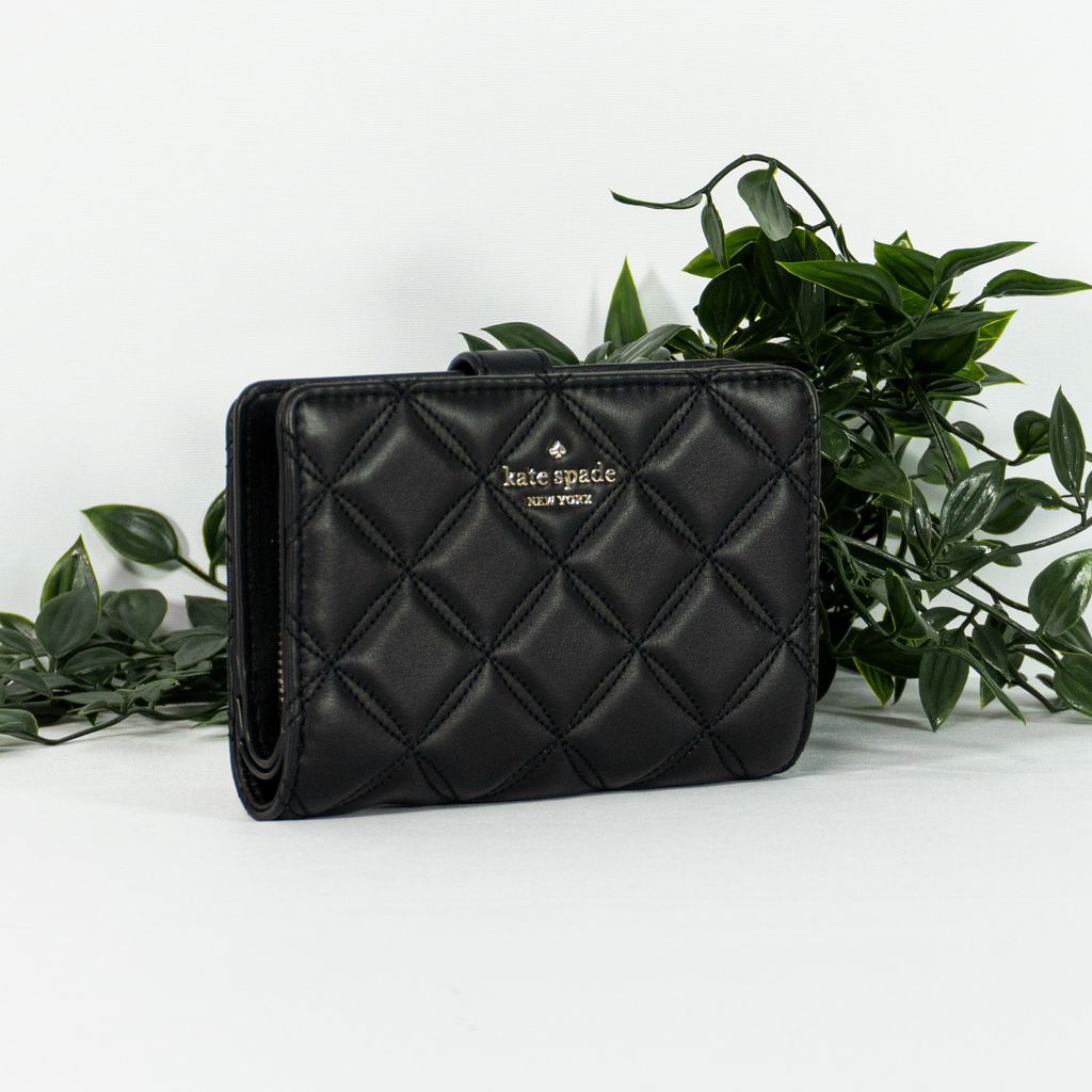 KATE SPADE Natalia Medium Compact Bifold Wallet in Black (WLRU6344) –  Masfreenky Shopperholic