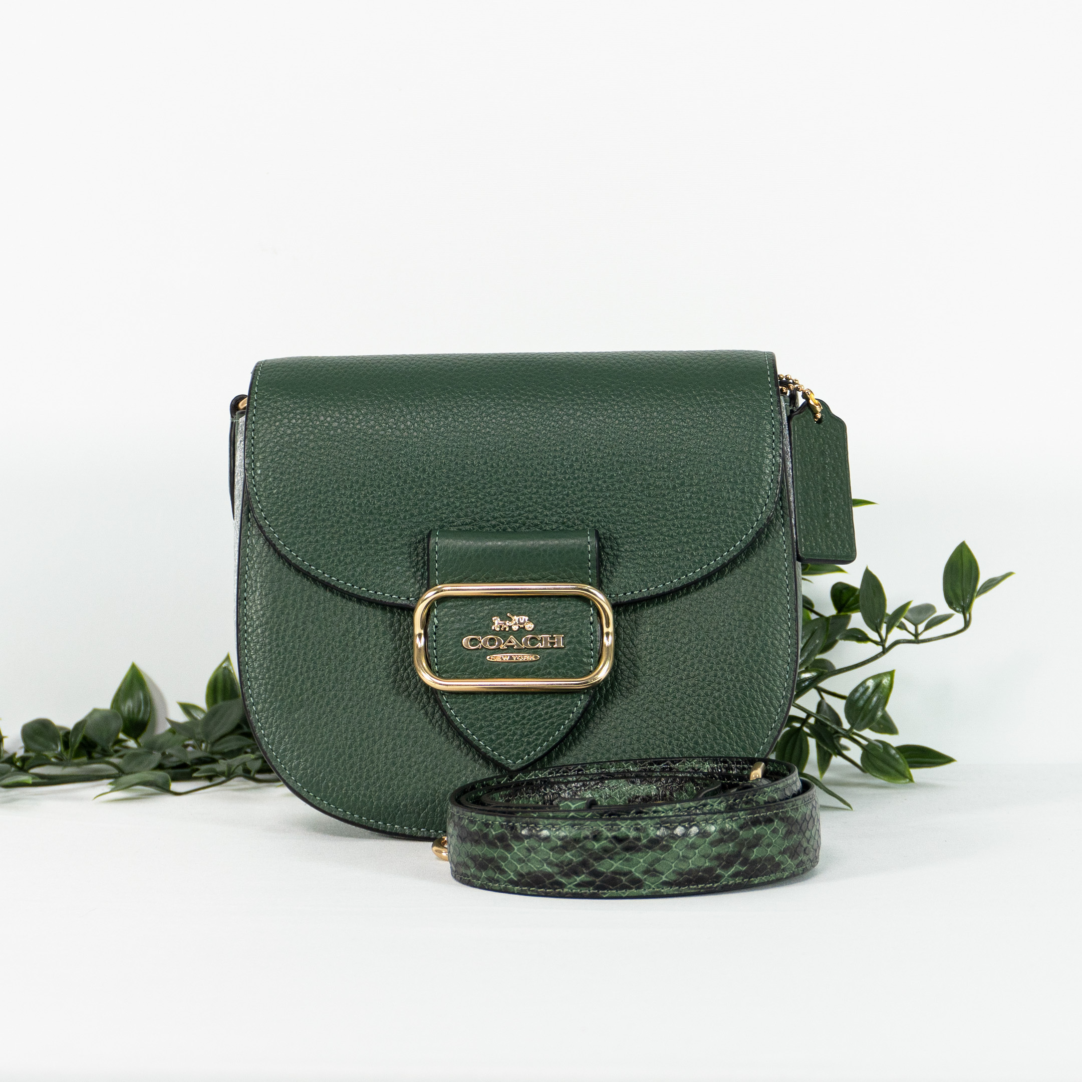 Coach saddle bag green Clearance