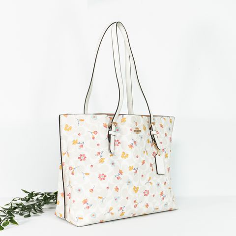 COACH Mollie Tote In Signature Canvas With Mystical Floral Print in Chalk Multi 2