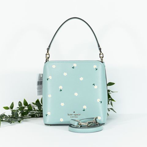 KATE SPADE Daisy Embroidered Leather Darcy Small Bucket in Aphrodite 1