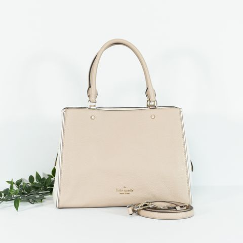 KATE SPADE Leila Medium Triple Compartment Satchel in Warmbeige 1
