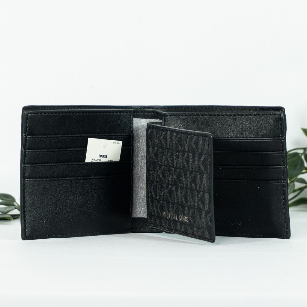 MICHAEL KORS Men's Cooper Billfold Wallet With Passcase in Black 3