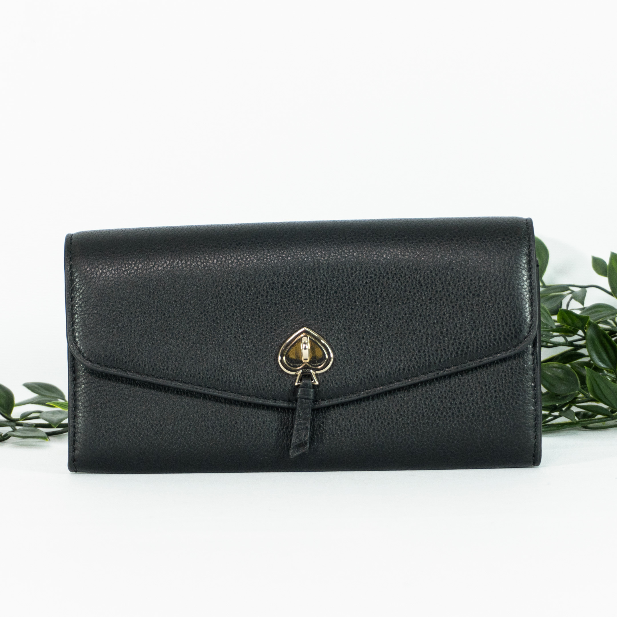 KATE SPADE Marti Large Slim Flap Wallet in Black (K6402) – Masfreenky  Shopperholic
