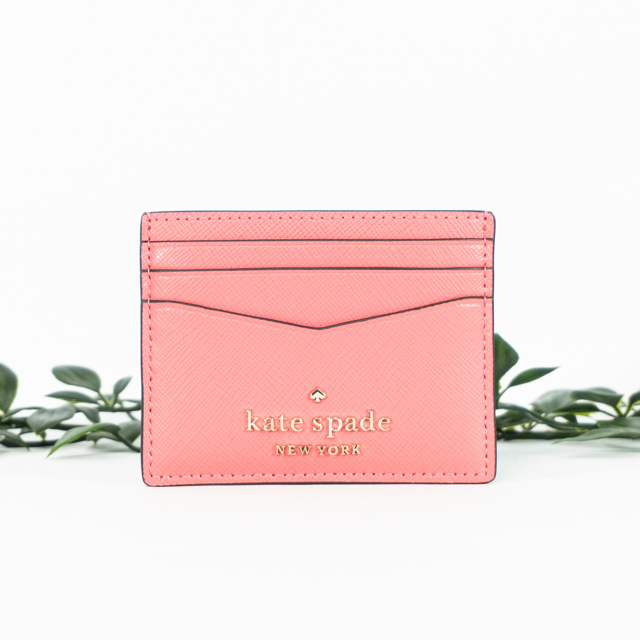 KATE SPADE Staci Small Slim Card Holder in Garden Pink (WLR00129) –  Masfreenky Shopperholic