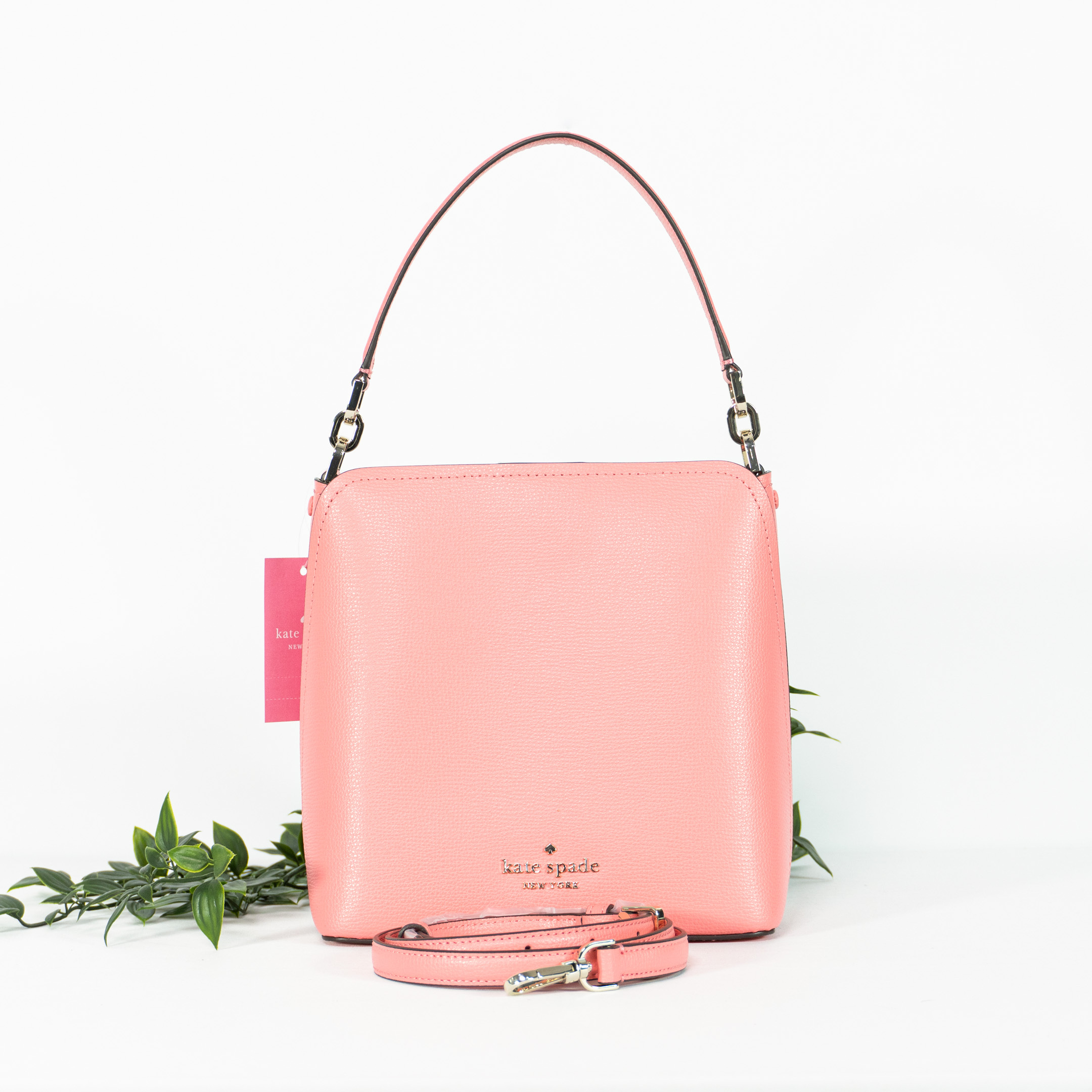 Kate Spade New York Darcy Small Satchel Leather Purse Crossbody in Pink  Pepper