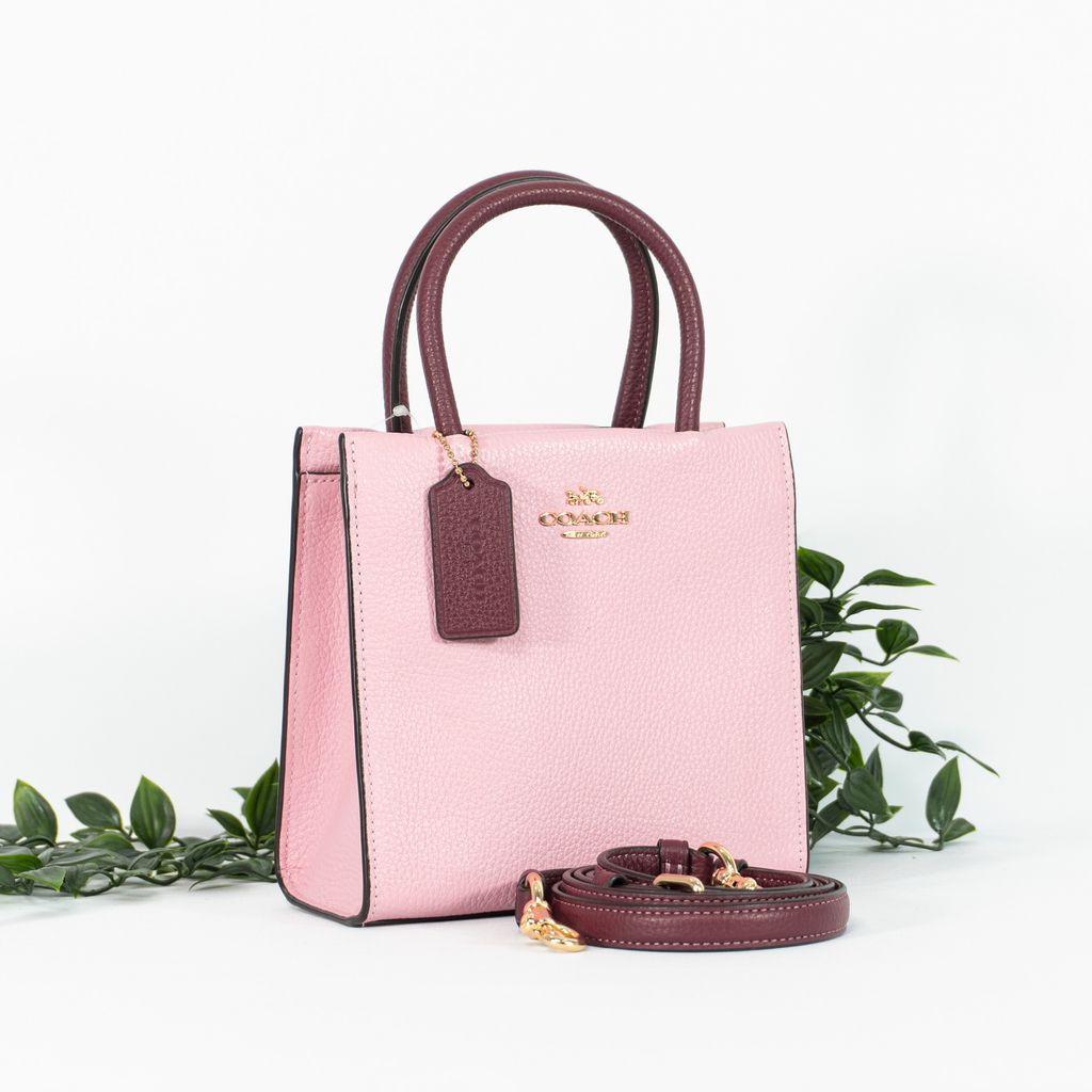 COACH Mini Cally Crossbody in Powder Pink Wine Multi 2