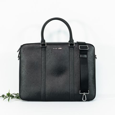 MICHAEL KORS MEN Harrison Commuter Leather Briefcase in Black 1