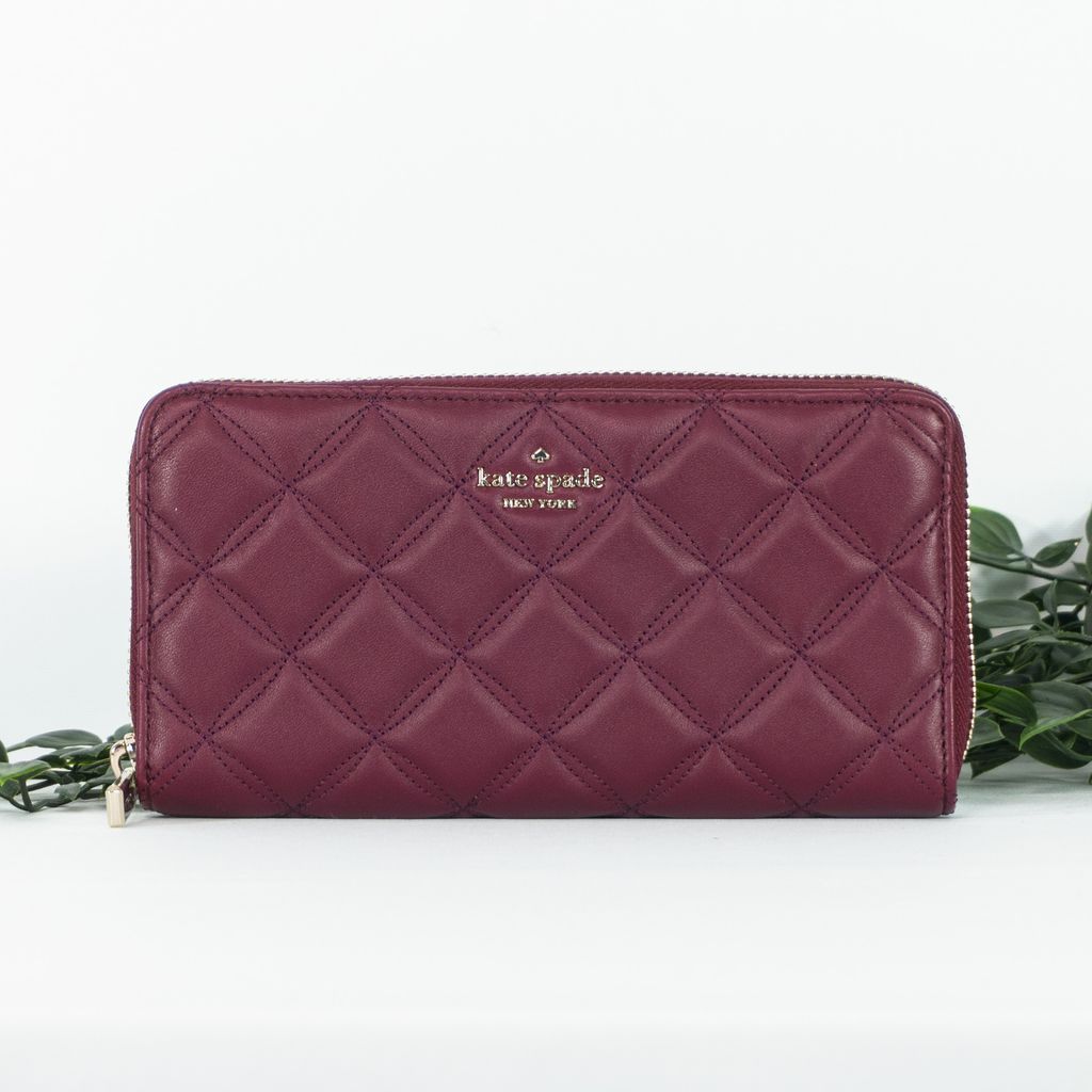 KATE SPADE Natalia Large Continental Wallet in BlackBerry Preserve 1