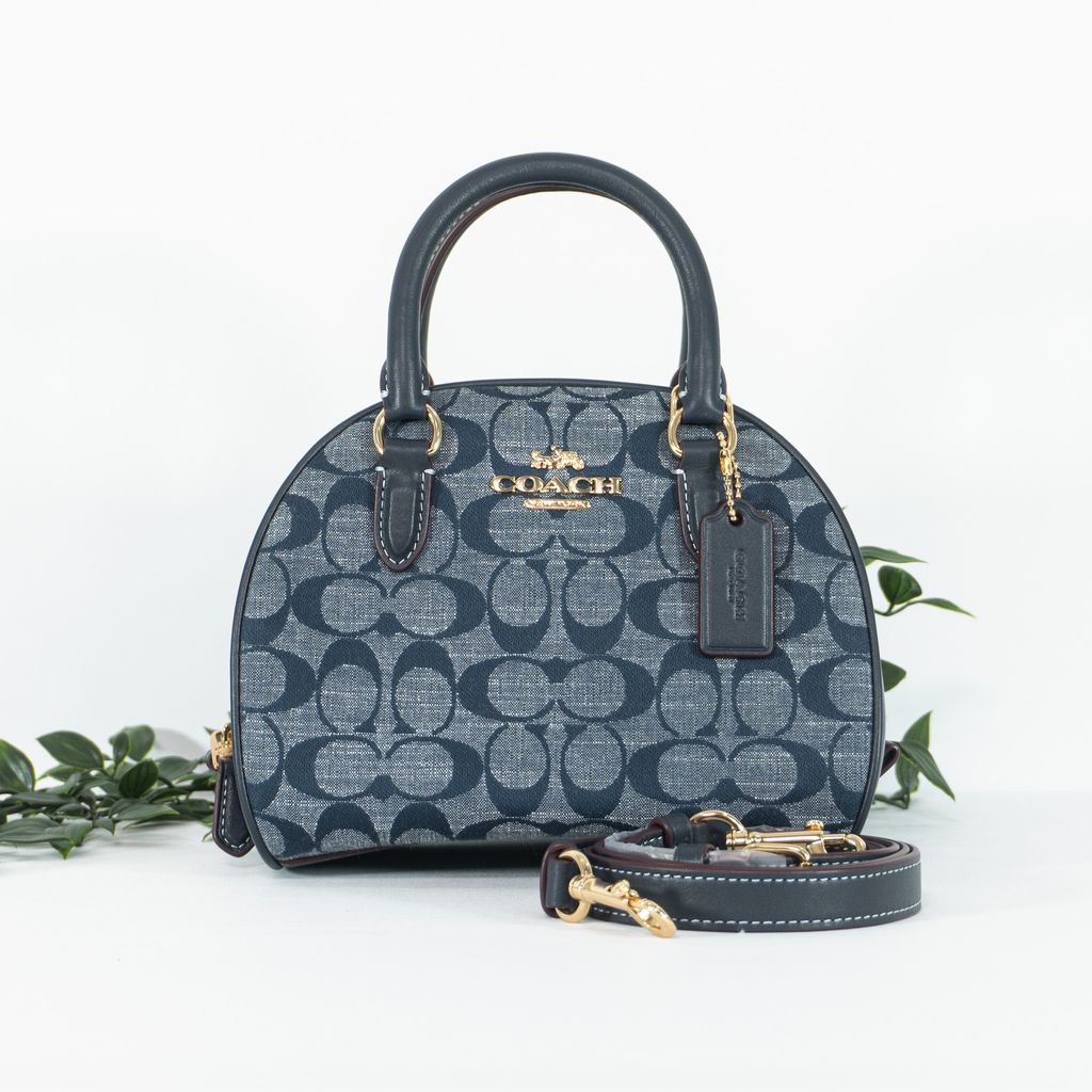 COACH Sydney Satchel In Signature Chambray in Denim Multi 1