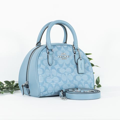 Coach CH140 Sydney Satchel In Signature Chambray IN Denim Multi