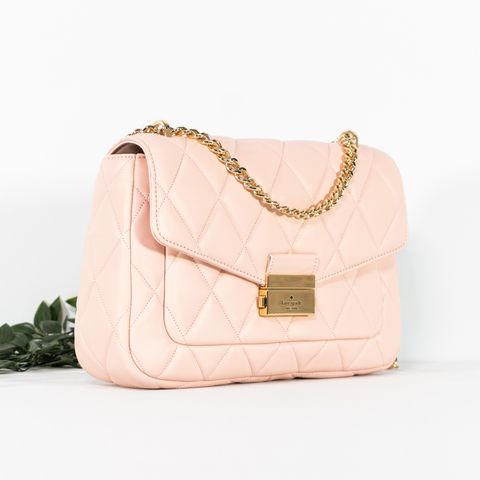 Kate Spade Madison Medium Satchel Crossbody Conch Pink Saffiano Leather