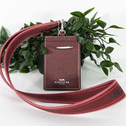 COACH Id Lanyard in Wine Multi 2