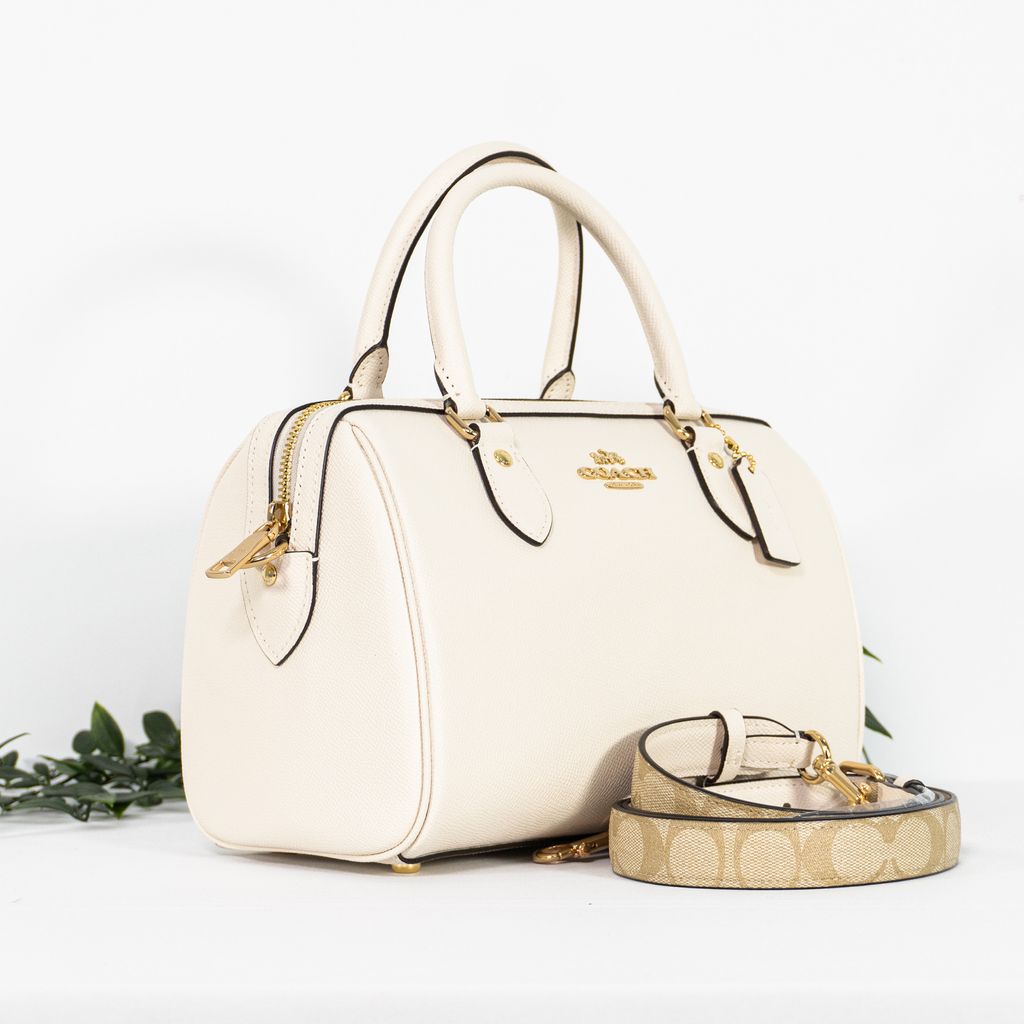 Coach Rowan Satchel with Signature Canvas Detail