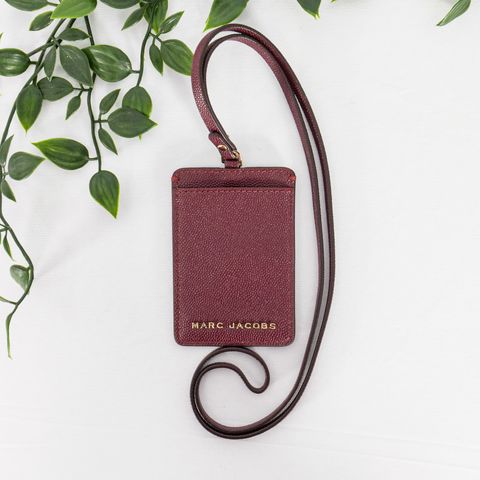 MARC JACOBS Lanyard ID Holder in Pomegranate 1