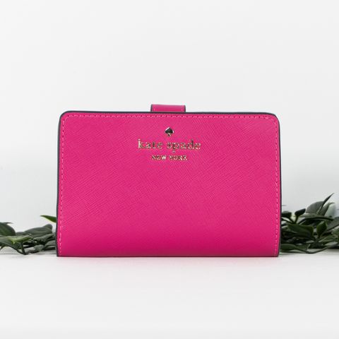 KATE SPADE Staci Medium Compact Bifold Wallet in Pink Ruby 1
