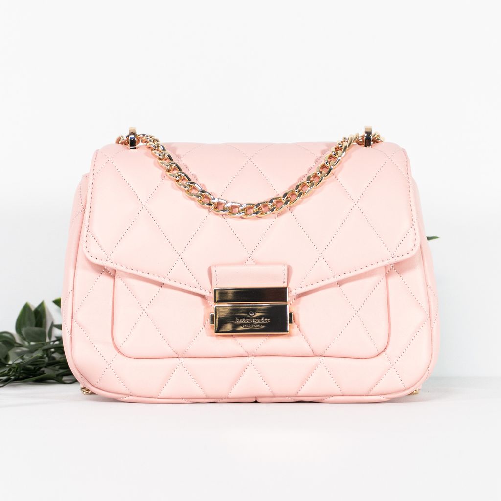 KATE SPADE Carey Small Flap Shoulder Bag in Conch Pink 1