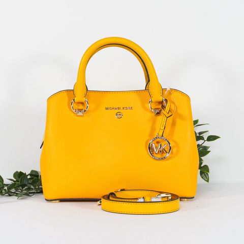 Michael Kors Edith Large Saffiano Leather Satchel In Yellow