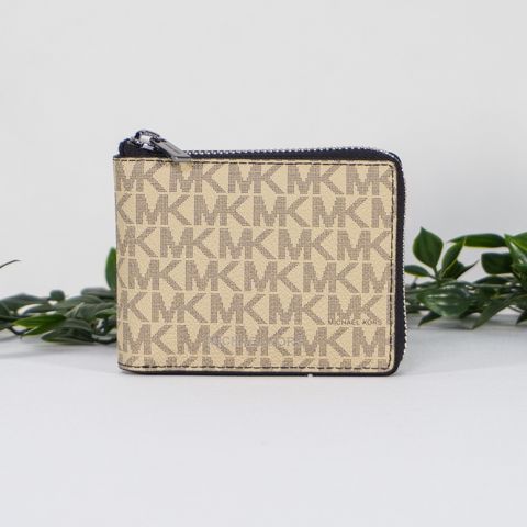 MICHAEL KORS Cooper Billfold Zip-Around Wallet in HempBrown 1