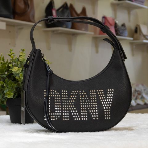 DKNY Essex Saffiano Shoulder Bag in Black (KZH33925) - Front (2)