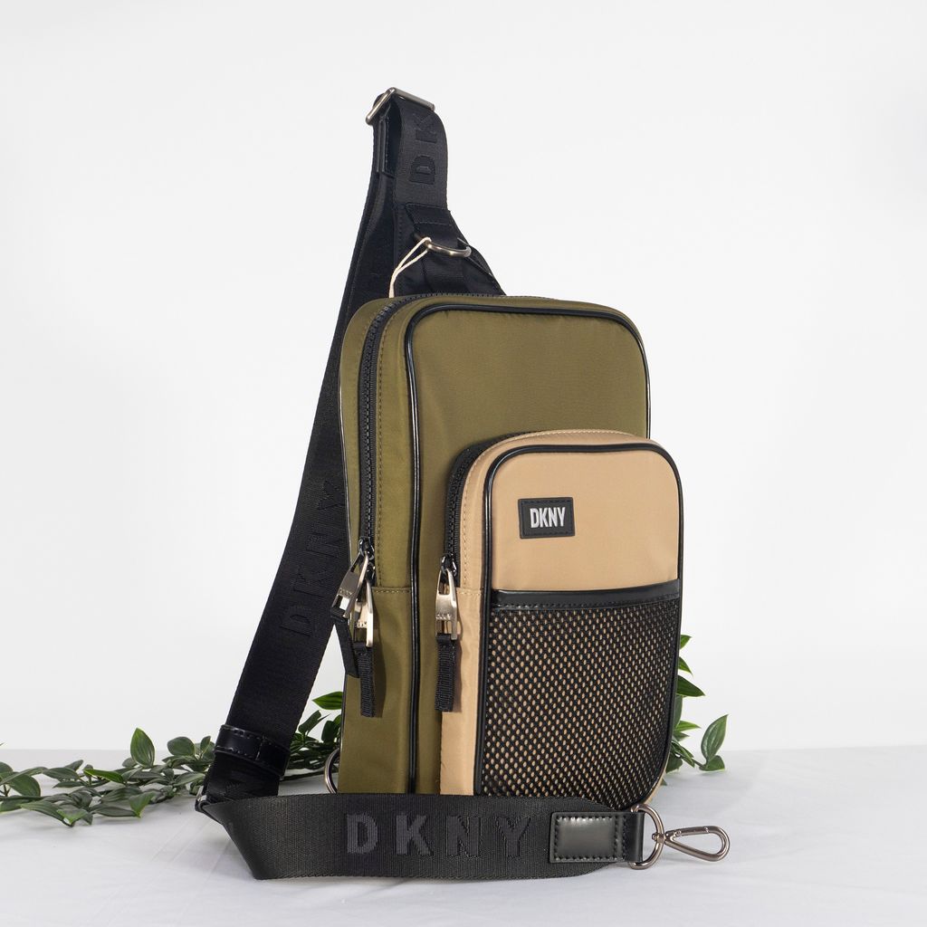 DKNY Colorblock Sling Bag in Olive (V3311001)_side