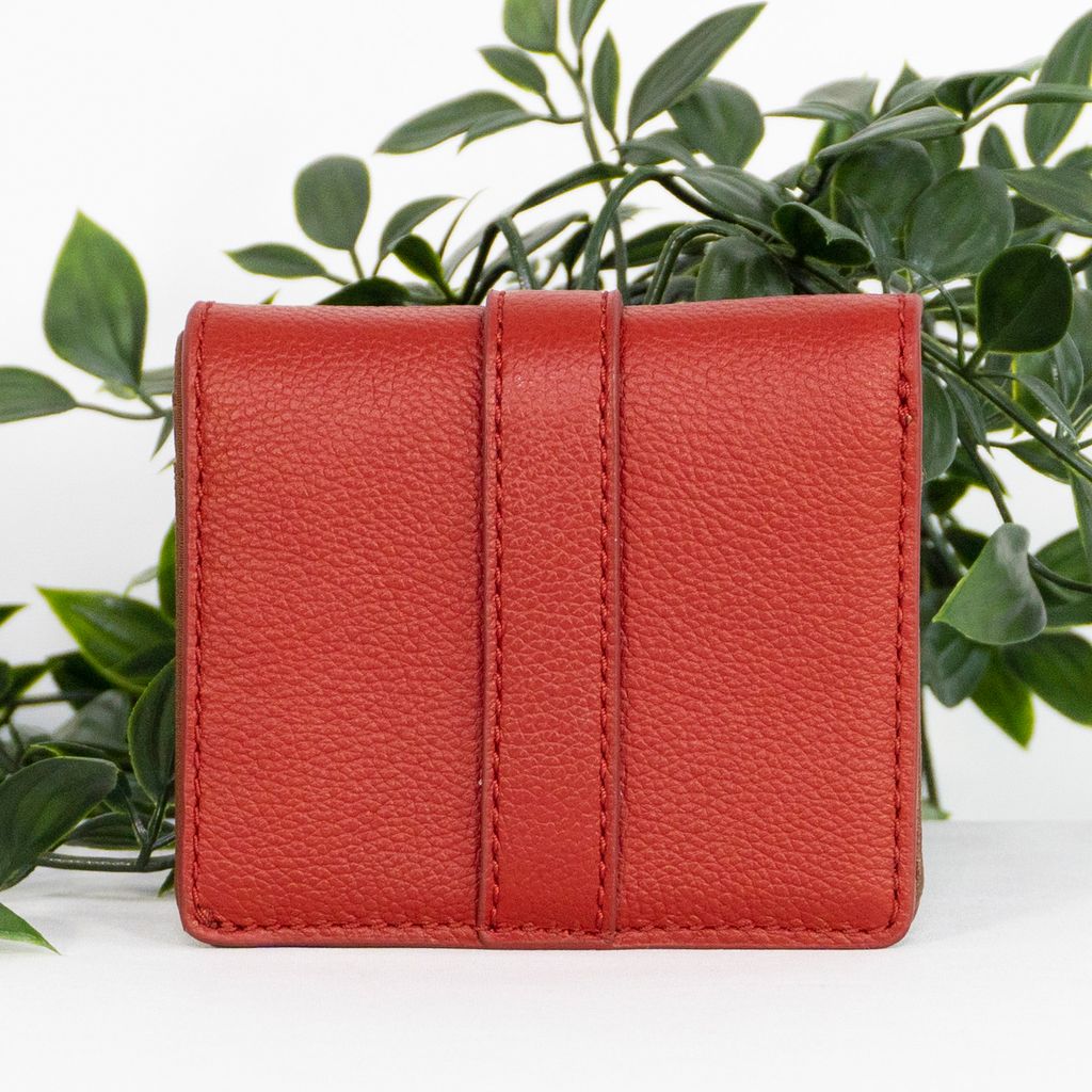 FOSSIL Emery Small Snap Bifold in Garnet_back