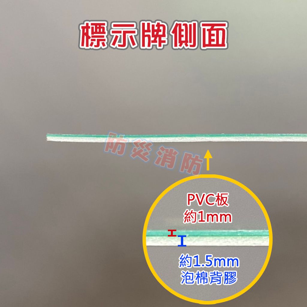 緊急出口方向標示牌(夜光)-(側面)