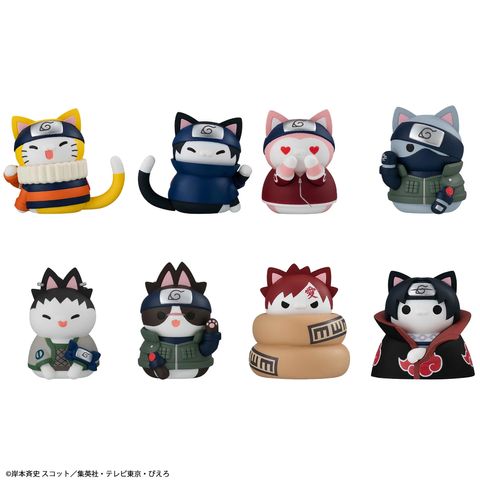 MEGAHOUSE MEGA CAT PROJECT Nyaruto! CATS of KONOHA VILLAGE REBOOT (Set of 8) (NARUTO)