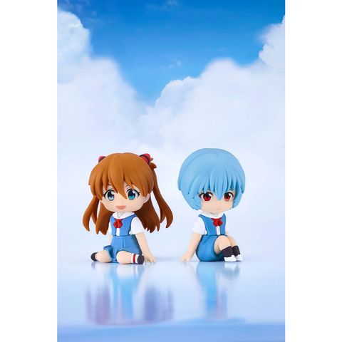 GOOD SMILE COMPANY Nendoroid Plus: Rei Ayanami and Asuka Shikinami Langley Mascot (Rebuild of Evangelion)
