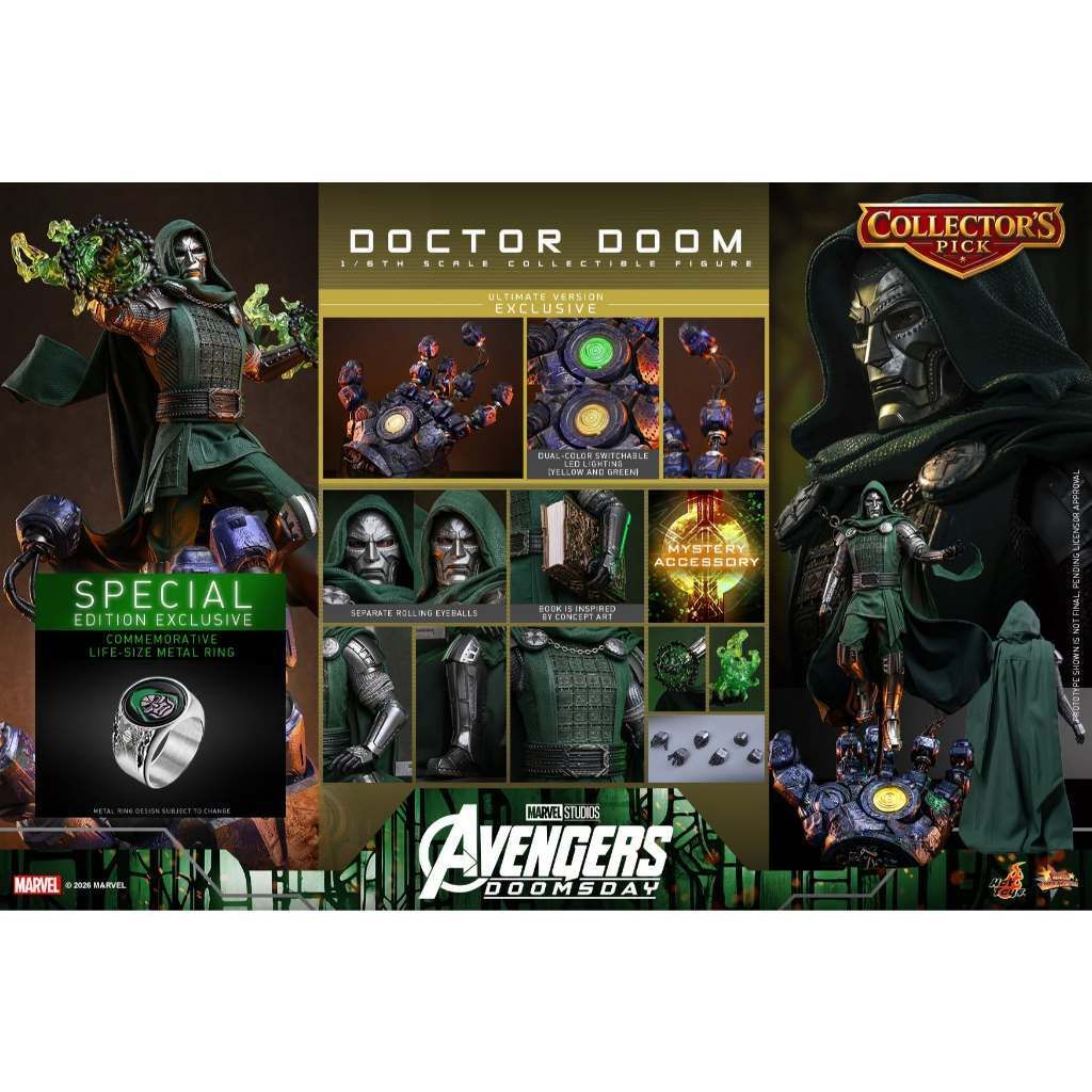 HOT TOYS MMS907B Doctor Doom (Ultimate Version) (Special Edition) (Avengers: Doomsday)