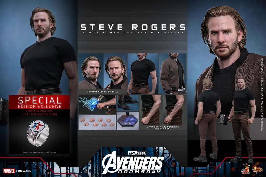 HOT TOYS MMS928B Steve Rogers (Special Edition) (Avengers: Doomsday)