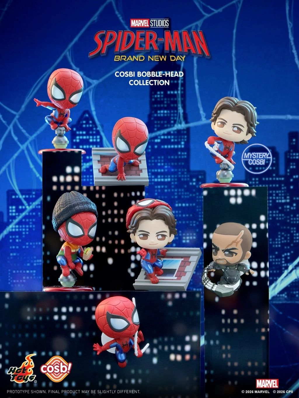 HOT TOYS CBX362 Spider-Man Brand New Day Cosbi Bobble-Head Collection (Box of 6)