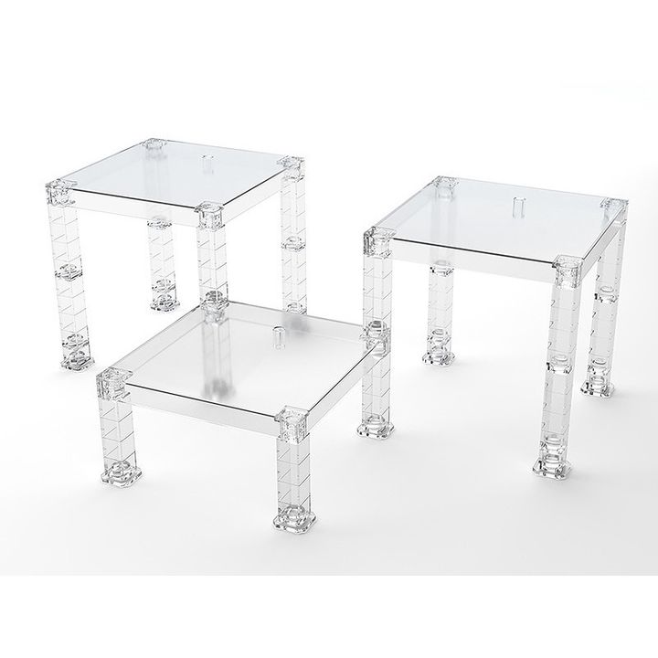 GOOD SMILE COMPANY The Simple Stand: Build-On Type (Translucent) [Set of 3]