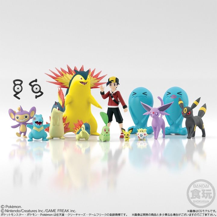 BANDAI POKEMON SCALE WORLD JOHTO REGION SET W/O GUM (Set of 15)