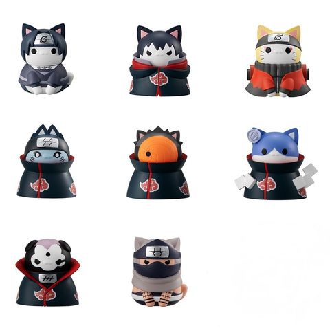 MEGAHOUSE MEGA CAT PROJECT Nyaruto! NARUTO Shippuden Defense battle of village of Konoha! (Set of 8)