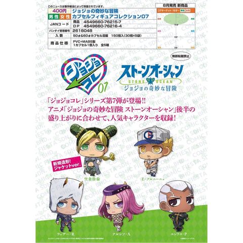 GASHAPON JOJO'S BIZARRE ADVENTURE CAPSULE FIGURE COLLECTION 07 (Set of 5)