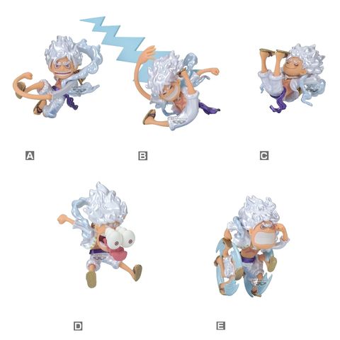BANPRESTO ONE PIECE WORLD COLLECTABLE FIGURE MONKEY.D.LUFFY GEAR5 SPECIAL METALLIC COLOR VER. (Set of 5)