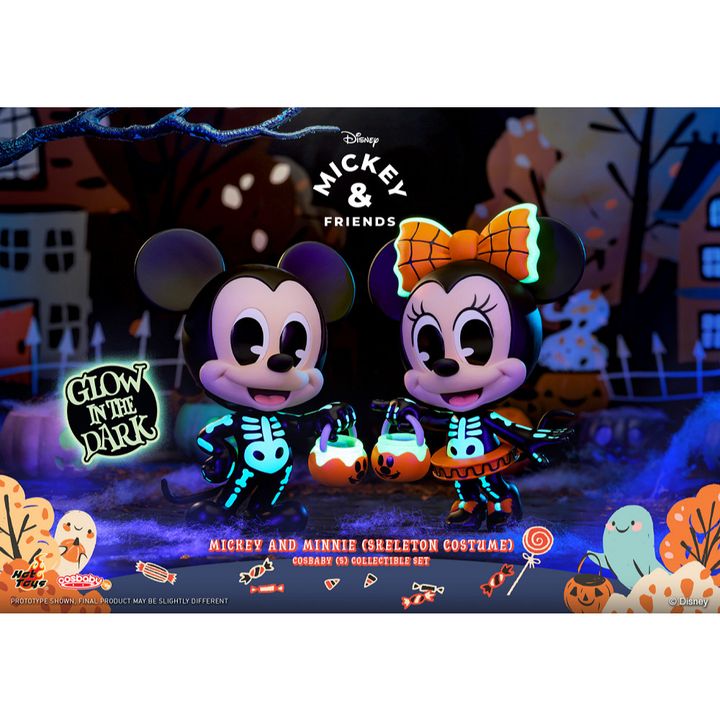 HOT TOYS COSB1109 Cosbaby Mickey and Minnie (Skeleton Costume) (Mickey and Friends)