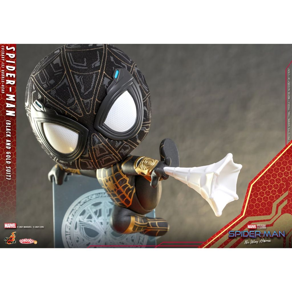 HOT TOYS COSB916 Cosbaby Spider-Man (Black and Gold Suit) (Spider-Man: No Way Home)